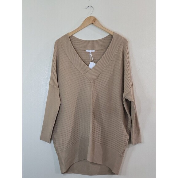 STITCHDROP Knit Tunnic Sweater Womens Size Large Pullover Dolman Sleeve V-Neck - Picture 2 of 8